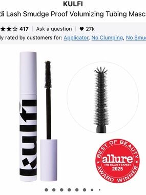 Lash Smudge-Proof Volumizing Tubing Mascara - Black